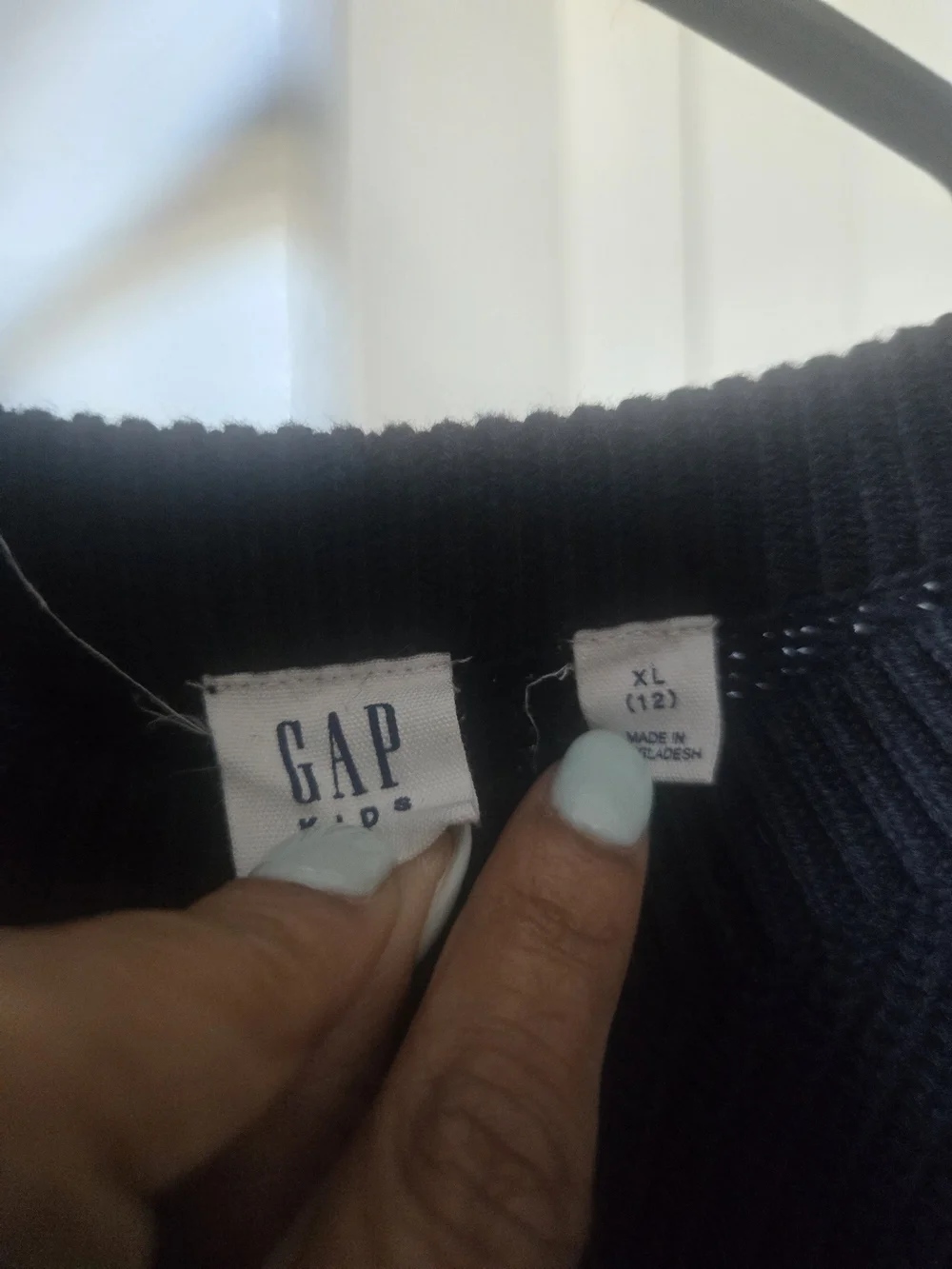 Boys GAP Black Ribbed Knit Crew Sweater